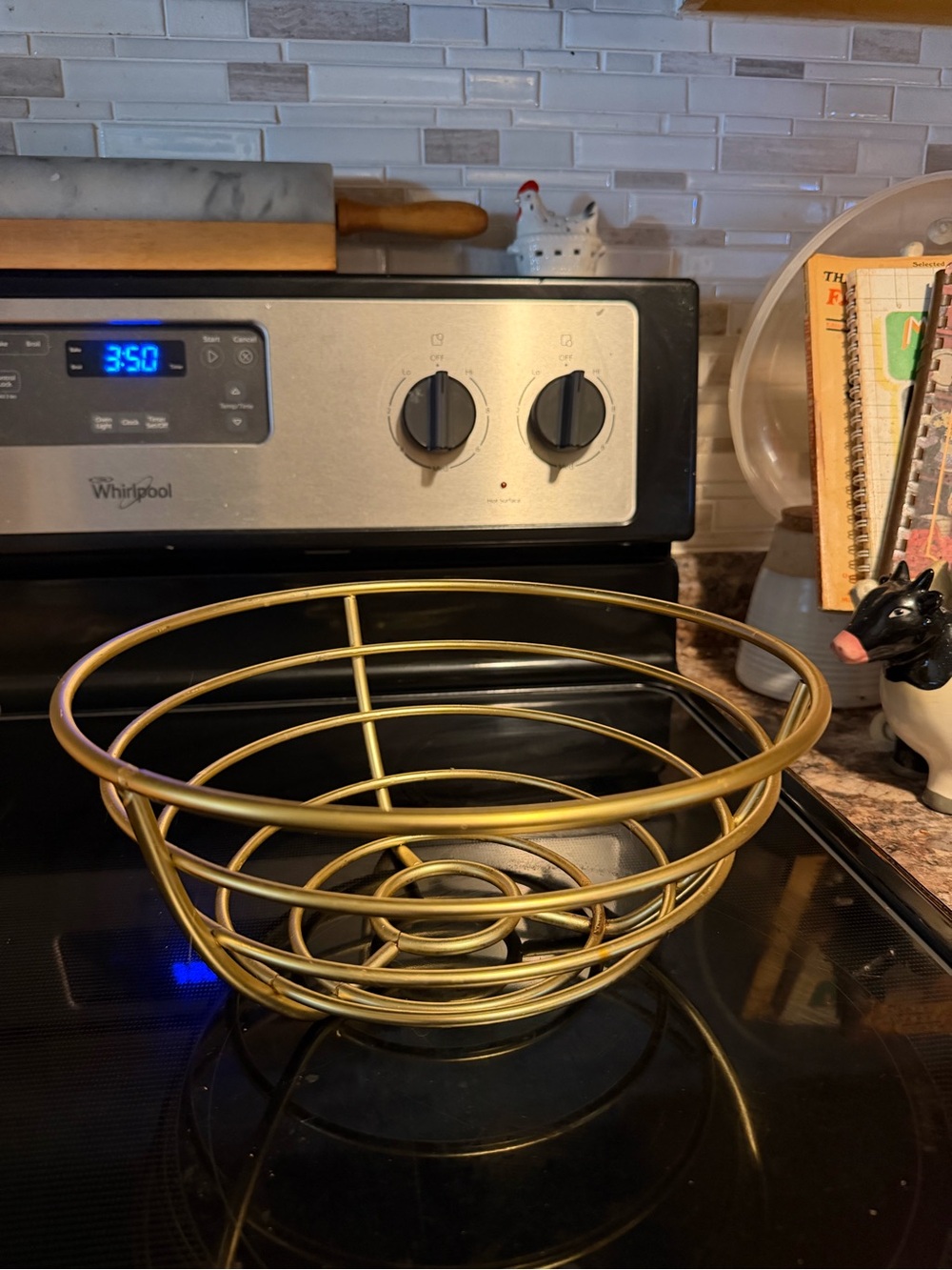 Metal Wire Fruit Bowl - Gold Finish
